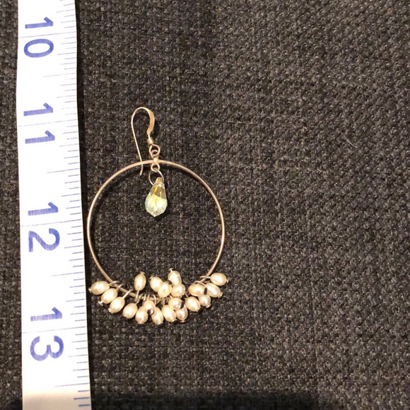 Fresh Water Pearl Hoops - Picture 4 of 4